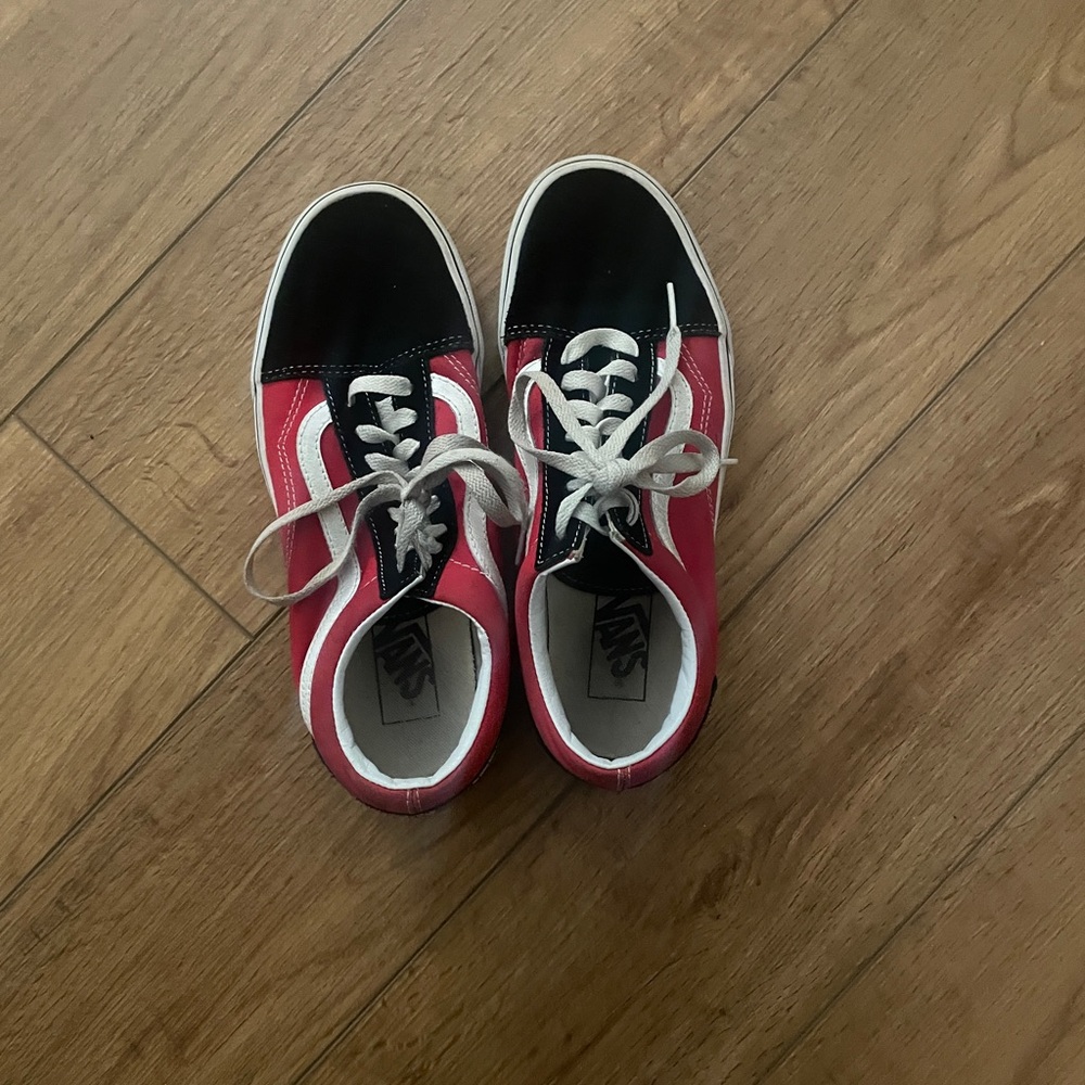 Vans Black and Red Sneakers